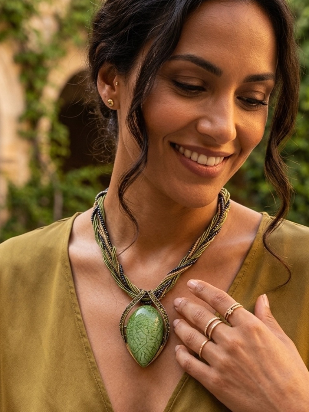 Ethnic Handmade Green Necklace